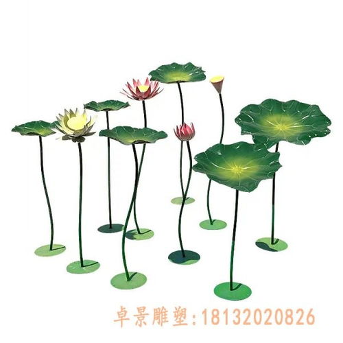 匠心獨韻 池塘荷花玻璃鋼雕塑的藝術(shù)魅力與黑龍江呋喃樹脂荷花雕塑訂制解析