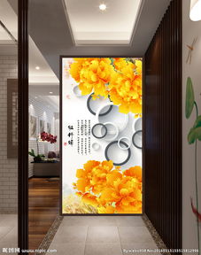 玄關設計靈感 金色花瓣立體圓環的平面與立體結構解析